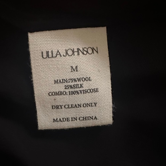 ULLA JOHNSON 
Liana Mix Media Balloon Sleeve Peplum Turtleneck - Picture 9 of 10